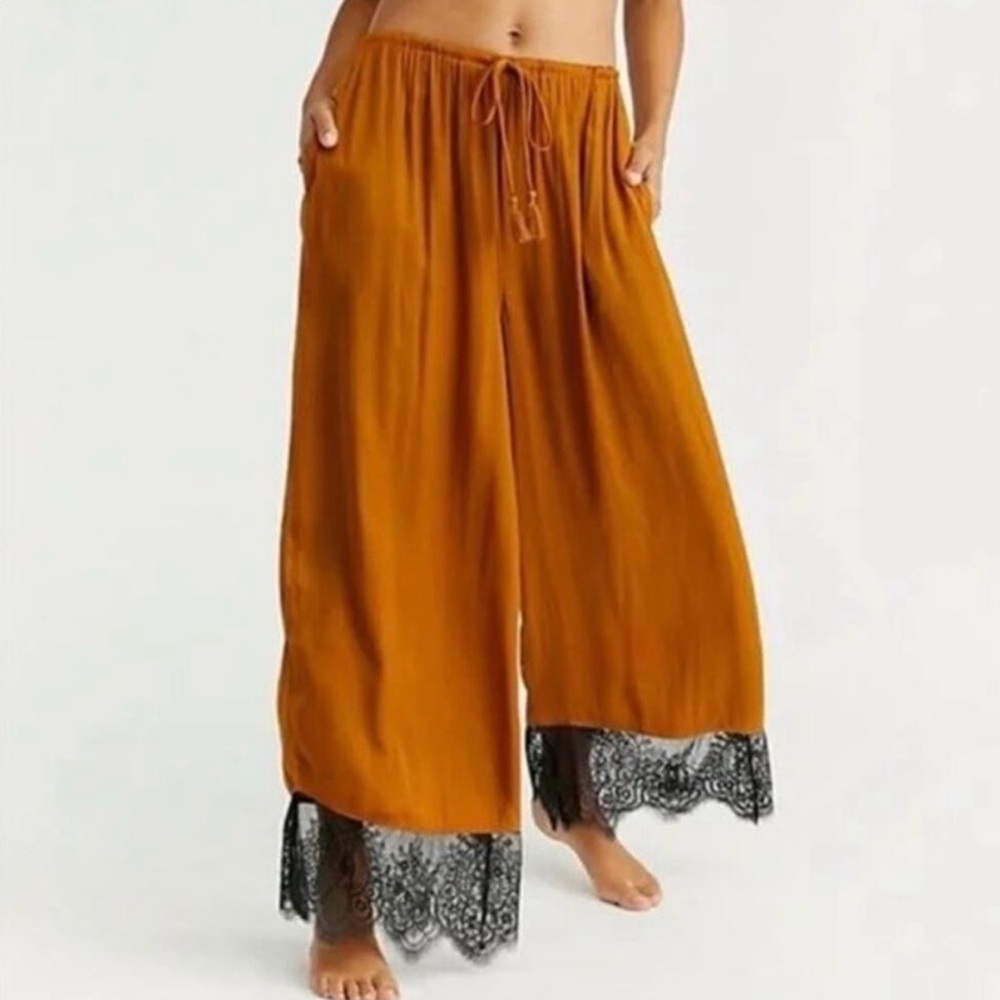 Free People Talking in My Sleep Wide Leg Sleep Pant
